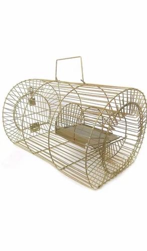 Drum-style wire rat trap cage